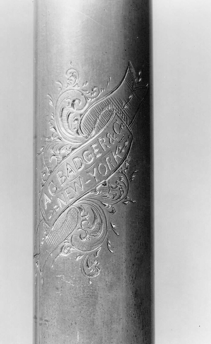 Flute, Alfred G. Badger (American, Connecticut 1814/15–1892 Brooklyn, New York), Silver, American