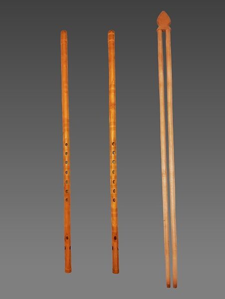 Kavals with holder, Veljko Janevic, Wood (Ash?), Eastern European (Macedonian)