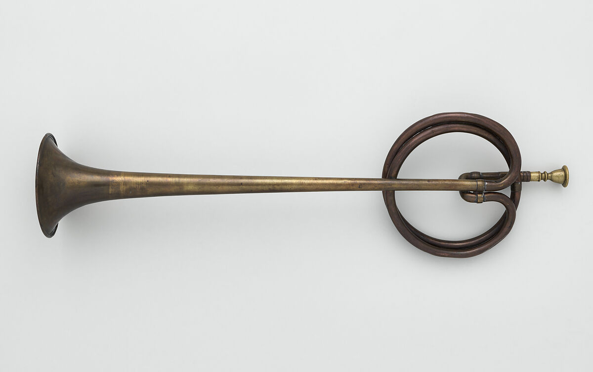 Natural Trumpet in D, Brass, French or Italian