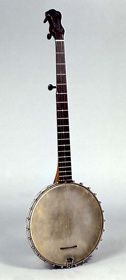 Banjo, Hercules McCord (American, St. Louis 1855–1890 St. Louis), Metal, parchment, American U.S.A.