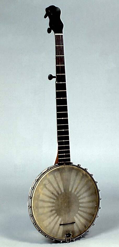 Banjo, Hercules McCord (American, St. Louis 1855–1890 St. Louis), Metal, parchment, American U.S.A.