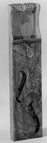Bell Harp, Wood, metal, paint, European 