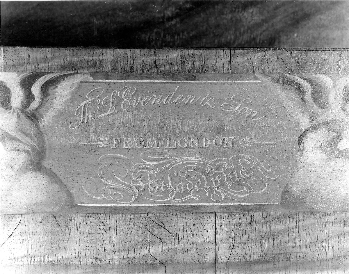 Square Piano, Thomas Evenden Loud (British, London 1792–1866 Philadelphia), Mahogany case, brass, ivory naturals, ebony accidentals, American