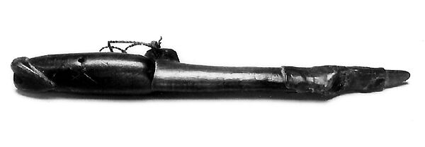 Horn, Wood, leather, Congolese 