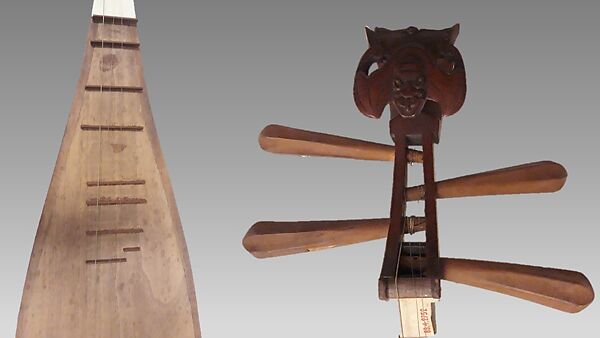 Pipa (琵琶 ), Shop of Refined Tones, Guangzhou (Canton), Wood, silk strings, ivory, Chinese