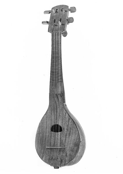 Mandolin, Gourd, wood, copper, American