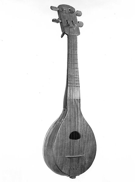 Mandolin, Gourd, wood, copper, American