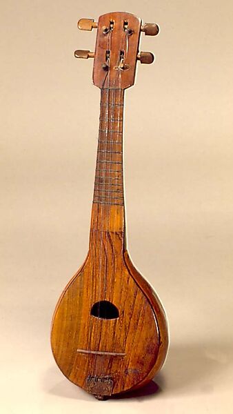 Mandolin, Gourd, wood, copper, American 