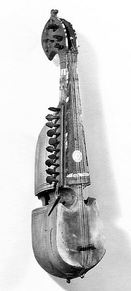 Rubab, Teak wood, vellum, ebony, ivory, Indian 