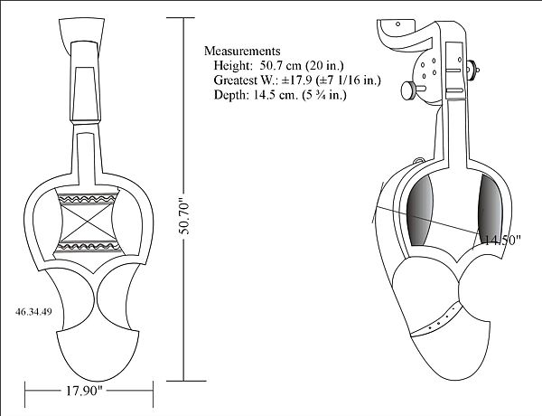 Sārindā, teak wood, hide, Afghan