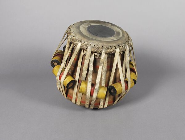 Tabla, wood, black paste, hide, Indian
