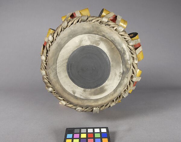 Tabla, wood, black paste, hide, Indian