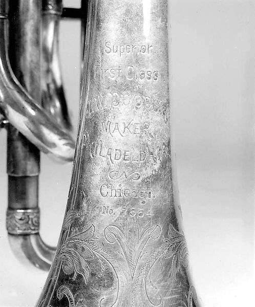 Cornet in B-flat, Silver-plated brass, Possibly European