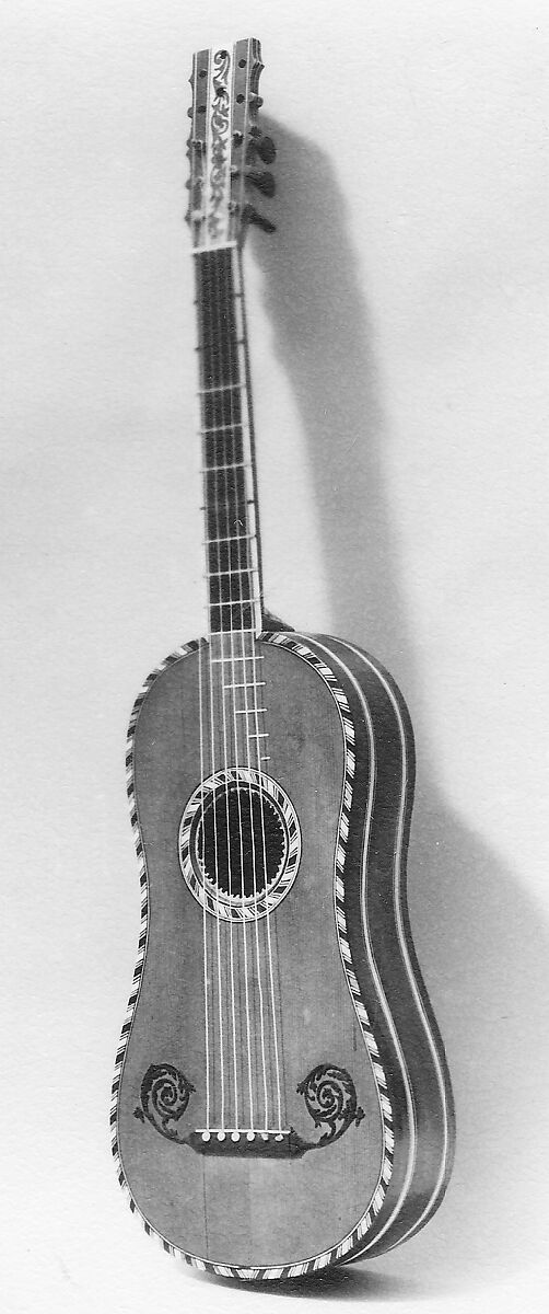 Guitar, Robert Chéron (French, 17th century), Wood, ivory, ebony, French Parisian