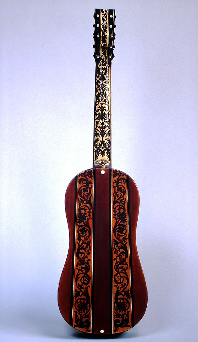 Guitar, Robert Chéron (French, 17th century), Wood, ivory, ebony, French Parisian