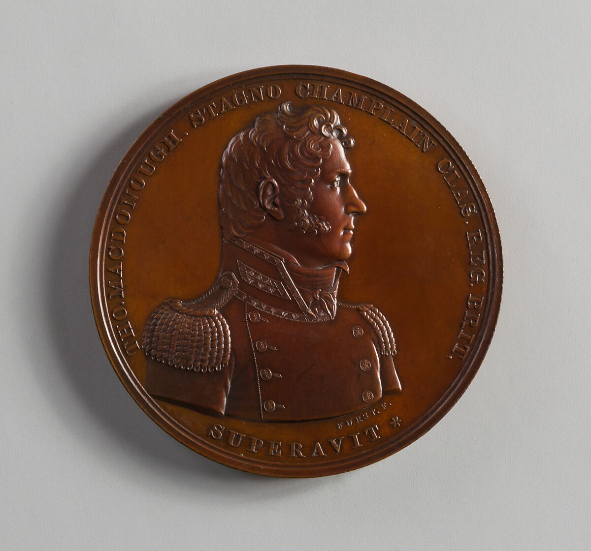 Medal of Captain Thomas Macdonough, Moritz Fürst (born 1782, active United States, 1807–ca. 1840), Bronze, American 