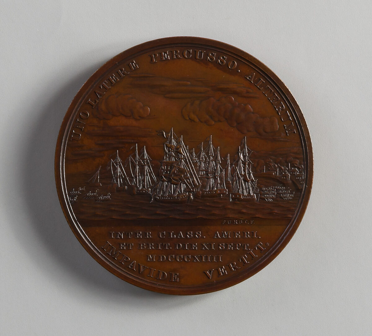 Medal of Captain Thomas Macdonough, Moritz Fürst (born 1782, active United States, 1807–ca. 1840), Bronze, American