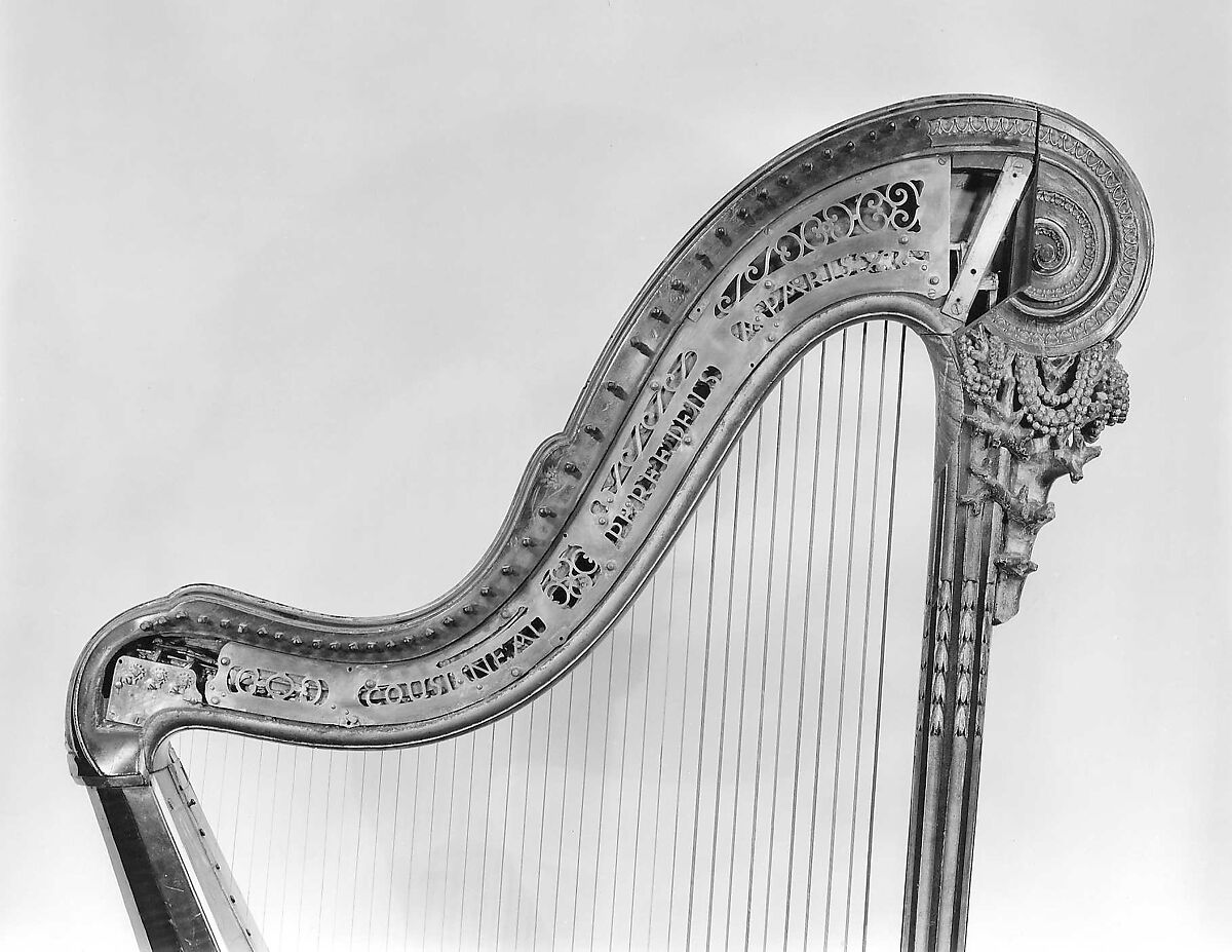 Pedal Harp, Cousineau Père et Fils, wood, metal, ivory, polycrome, French