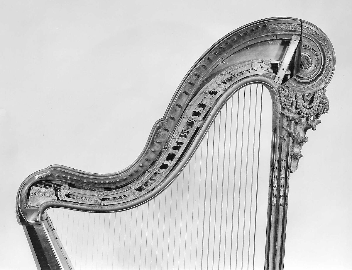 Pedal Harp, Cousineau Père et Fils, wood, metal, ivory, polycrome, French