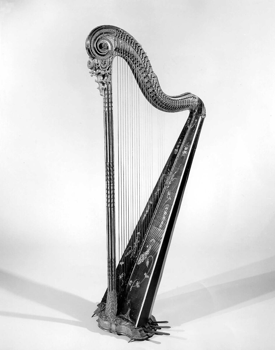 Pedal Harp, Cousineau Père et Fils, wood, metal, ivory, polycrome, French