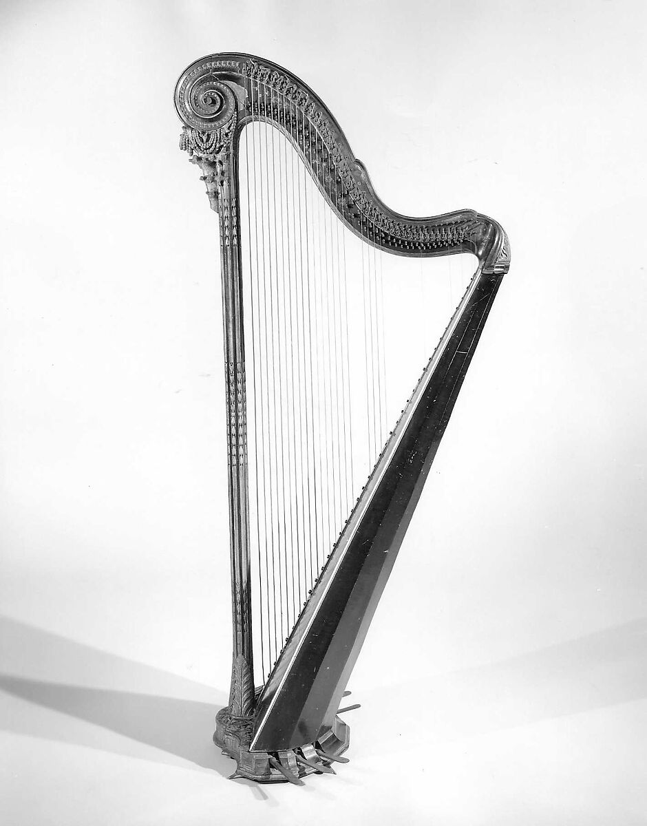Pedal Harp, Cousineau Père et Fils, wood, metal, ivory, polycrome, French