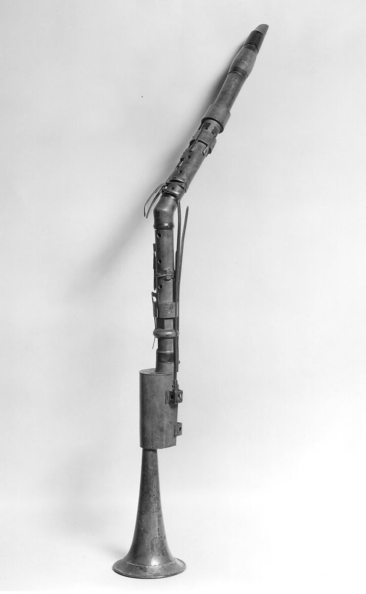 Basset Horn in F, Anton Fischer (Hungarian, Eger flourished ca. 1885), Wood, horn, brass, Czech Republic or Hungarian 