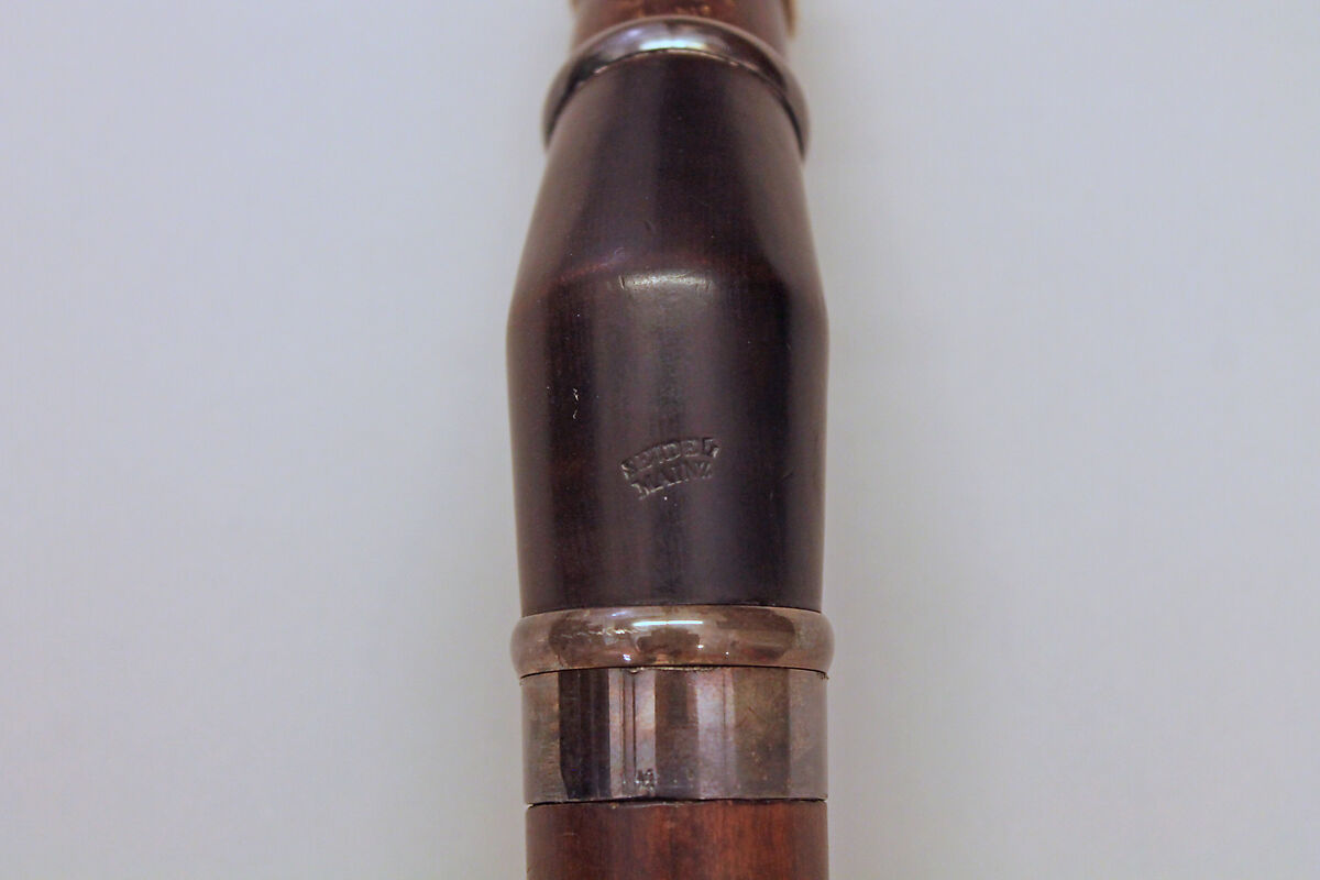 Basset Horn in F, Joseph Seidel (1820–1862), Cocus, boxwood, silver, nickel-silver, German