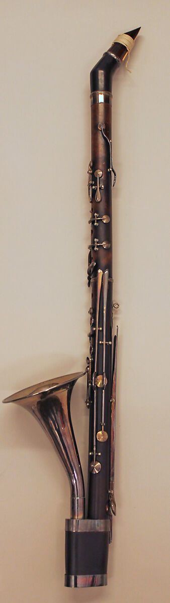 Basset Horn in F, Joseph Seidel (1820–1862), Cocus, boxwood, silver, nickel-silver, German