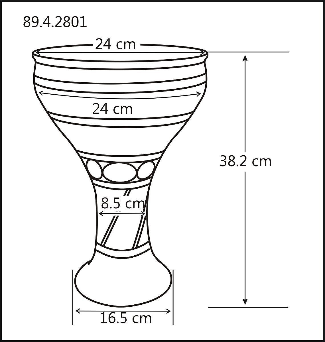 Darabukka, Brass, membrane, possibly Algerian