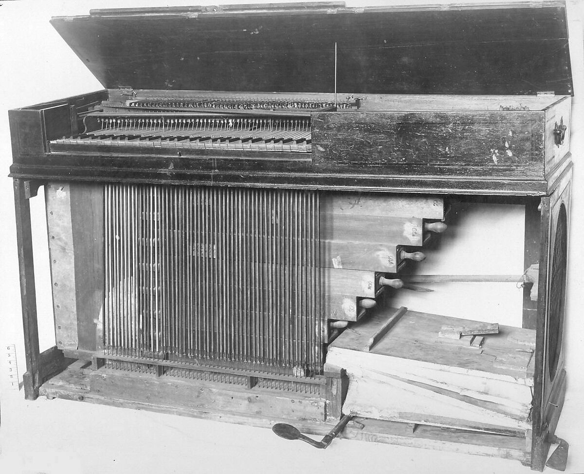 Organized square piano (square piano and pipe organ), Longman &amp; Broderip, Mahogany, iron, ivory, ebony, various materials, British