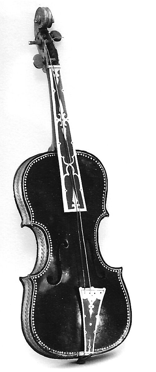 Violin, Papier-mache, ebony, ivory, German 
