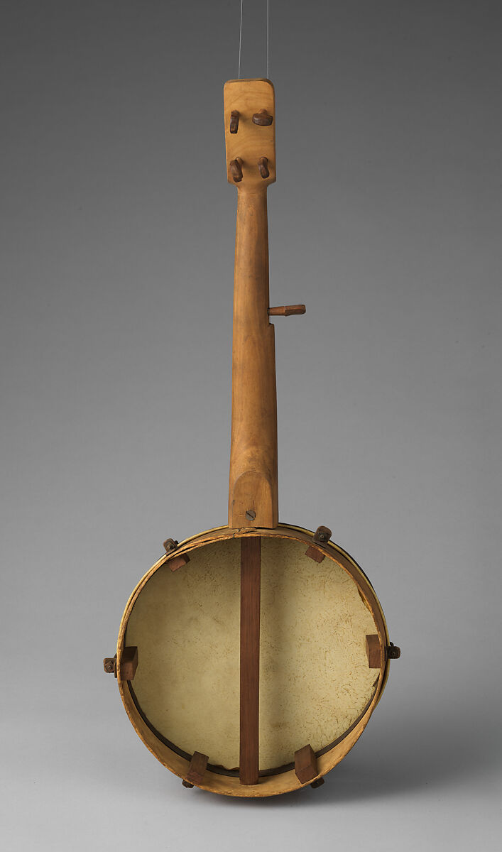 Banjo, Wood, parchment, metal, American