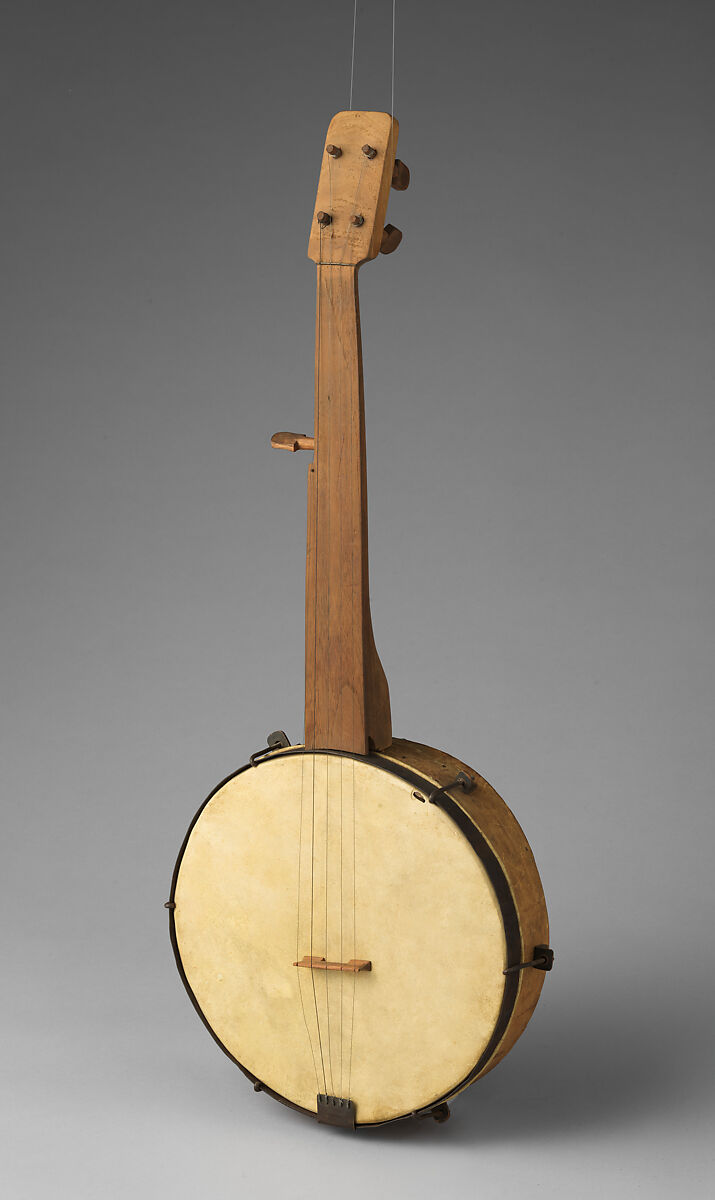Banjo, Wood, parchment, metal, American