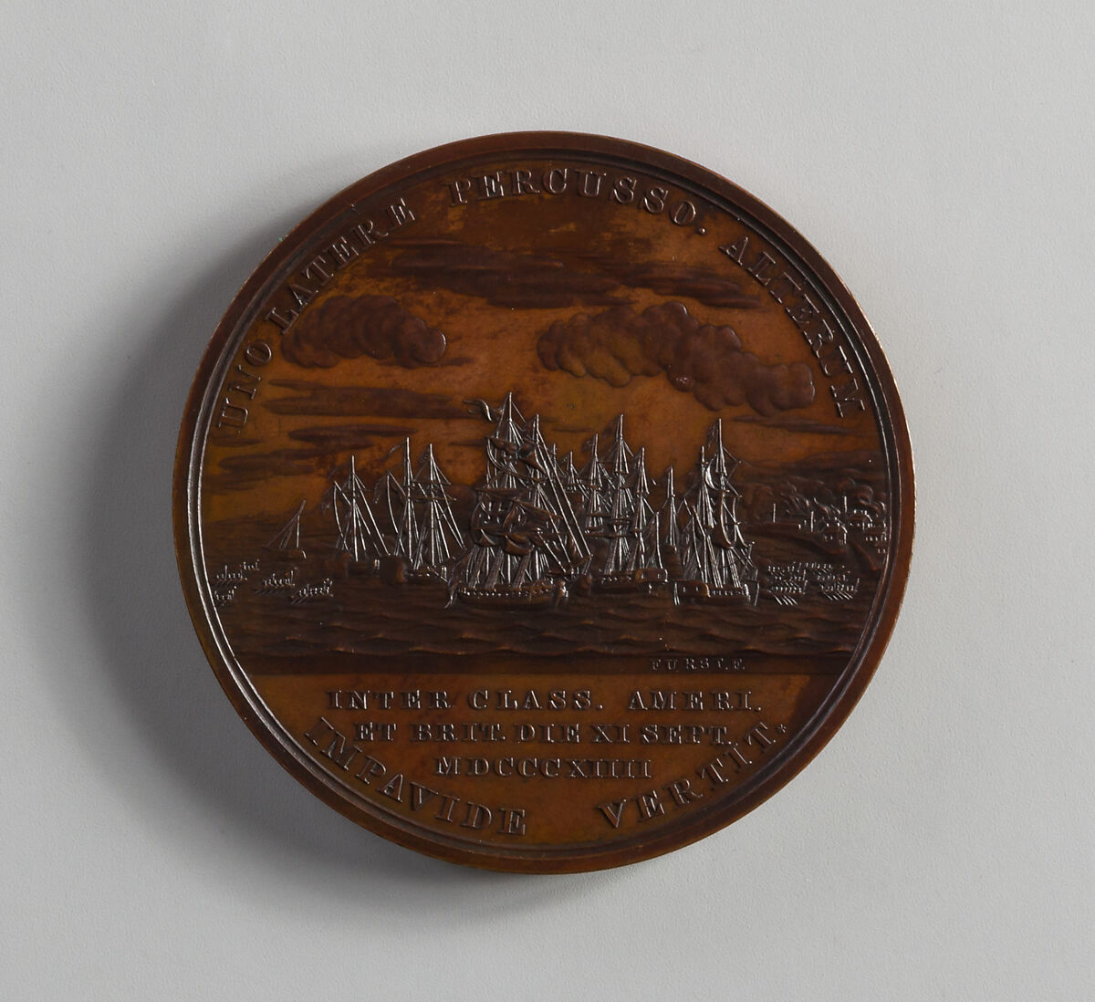 Medal of Captain Robert Henley, Moritz Fürst (born 1782, active United States, 1807–ca. 1840), Bronze, American