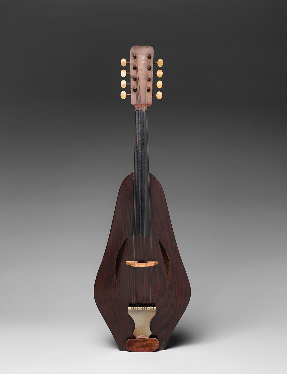 Bowed Mandolin, Joseph Collingwood (American, Pittsburgh, Pennsylvania 1853–1928 Ottumwa, Iowa), Wood, North American, Wisconsin 
