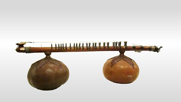 Vina, Gourd, wood, wire, bone, Indian (North) 