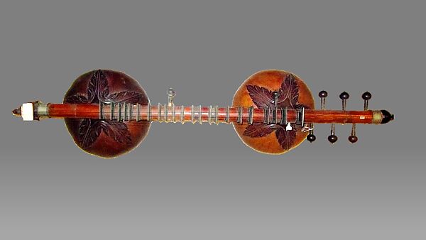 Vina, Gourd, wood, wire, bone, Indian (North)