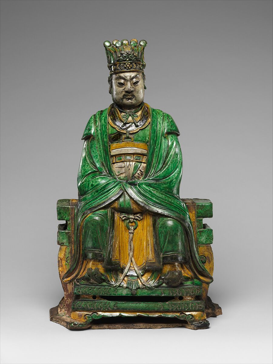 Daoist divine official, Qiao Bin (Chinese, active 1481–1507), Glazed stoneware (Shanxi liuli ware), China 