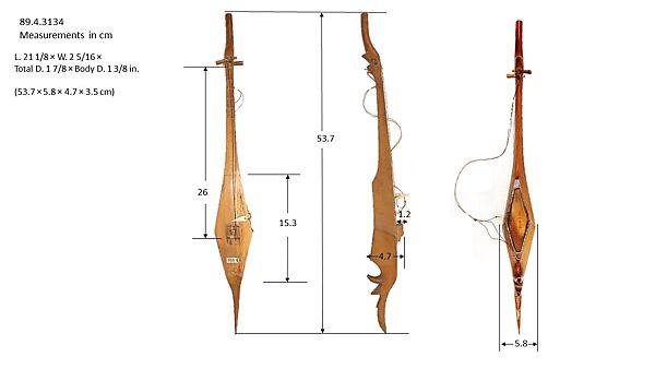 Biola, or Mijue Mijue, Wood, gut, cord, ivory?, Indonesian (Sumatra)