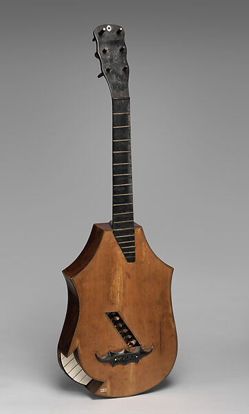 Keyed Guitar (Tastengitarre), Matteo (Mathias) Sprenger (German), Ebony, metal, strings, varnish,, German