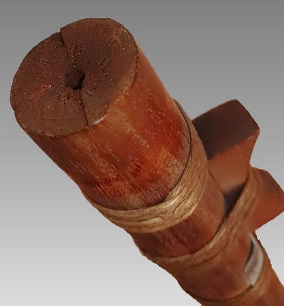 Yé ōtawásthaˀ (copy), Wood, metal, hide, Native American (Seneca)