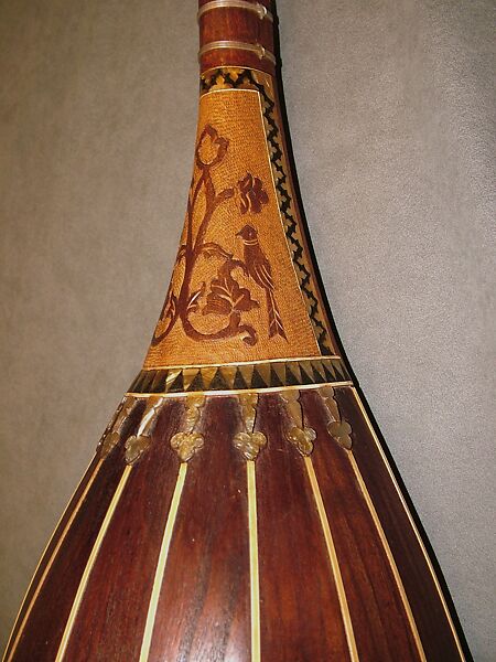 Dotar, Ustad Osman Zufarov, Mulberry, mother-of-pearl, silk, nylon, plastic, Uzbek