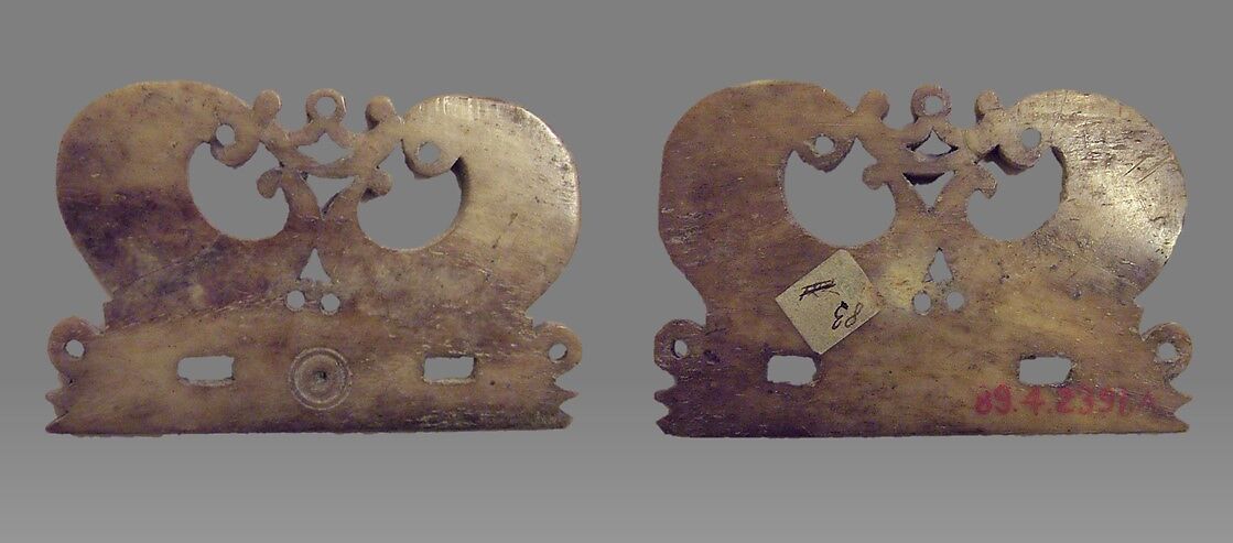 Viol Bridge and Tail-Piece, Ivory, Italian