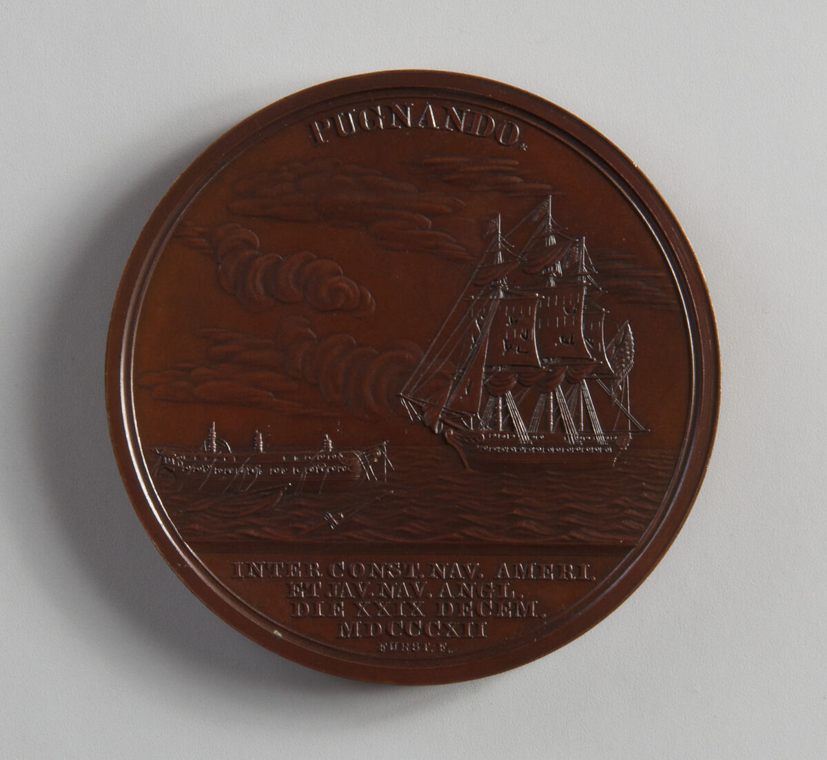 Medal of Captain William Bainbridge, Moritz Fürst (born 1782, active United States, 1807–ca. 1840), Bronze, American