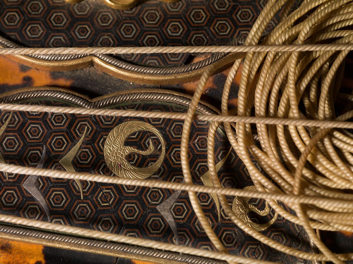 Koto (箏), Metalwork by Goto Teijo, 9th generation Goto master, Japan (1603–1673), Various woods, ivory and tortoiseshell inlays, gold and silver inlays, metalwork, cloth, laquer, paper,, Japanese