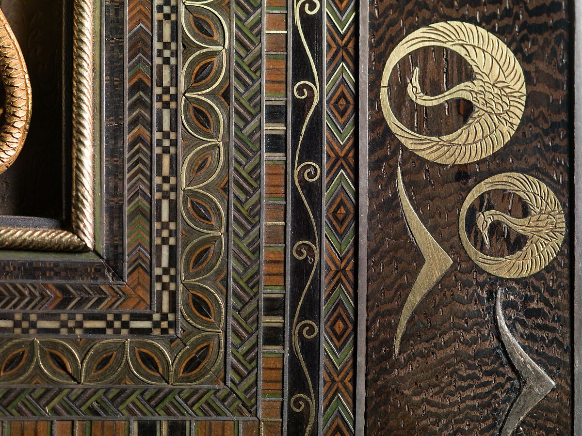 Koto (箏), Metalwork by Goto Teijo, 9th generation Goto master, Japan (1603–1673), Various woods, ivory and tortoiseshell inlays, gold and silver inlays, metalwork, cloth, laquer, paper,, Japanese