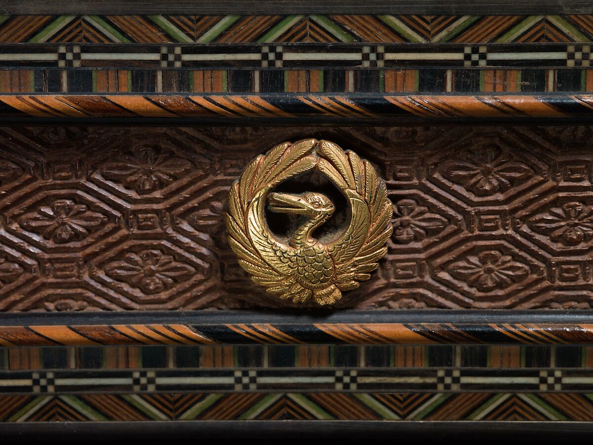 Koto (箏), Metalwork by Goto Teijo, 9th generation Goto master, Japan (1603–1673), Various woods, ivory and tortoiseshell inlays, gold and silver inlays, metalwork, cloth, laquer, paper,, Japanese