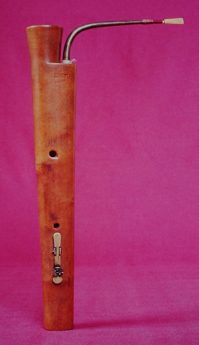 Soprano Dulcian, Boxwood, brass, Spanish?