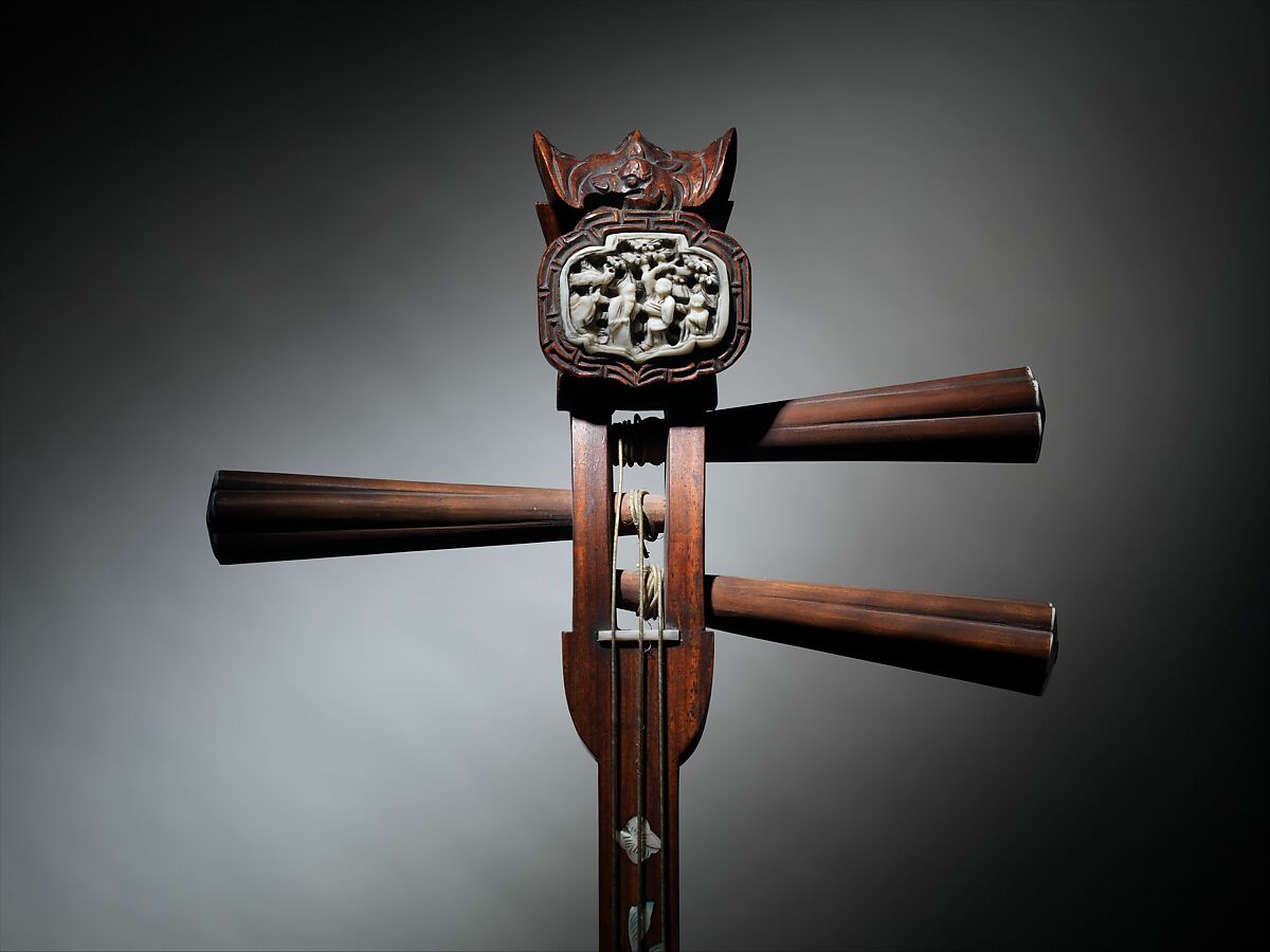 Sanxian (三弦 ), rosewood, mother-of-pearl, snake skin, ivory, Chinese