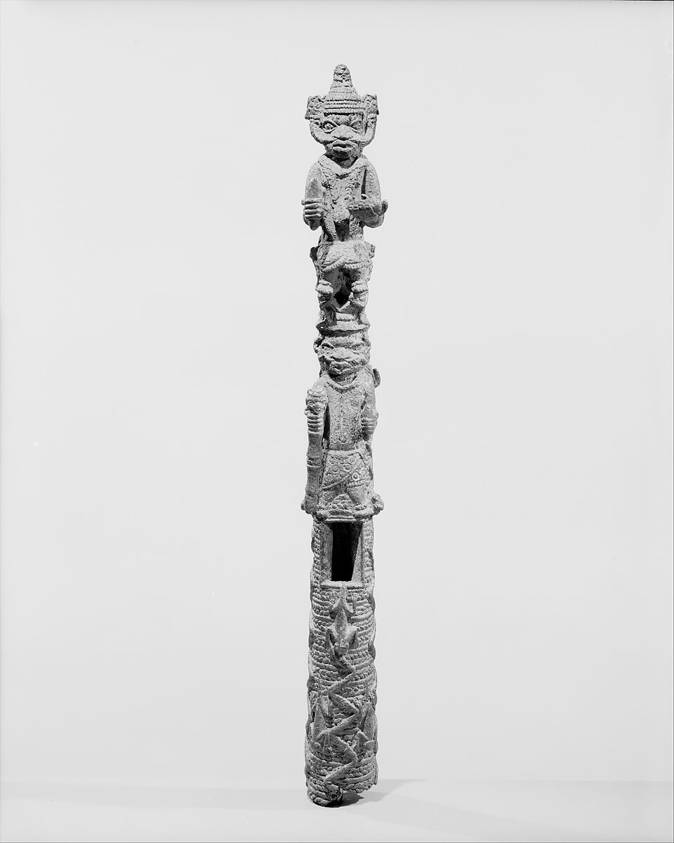 Oko (side-blown horn), Bronze, Benin culture